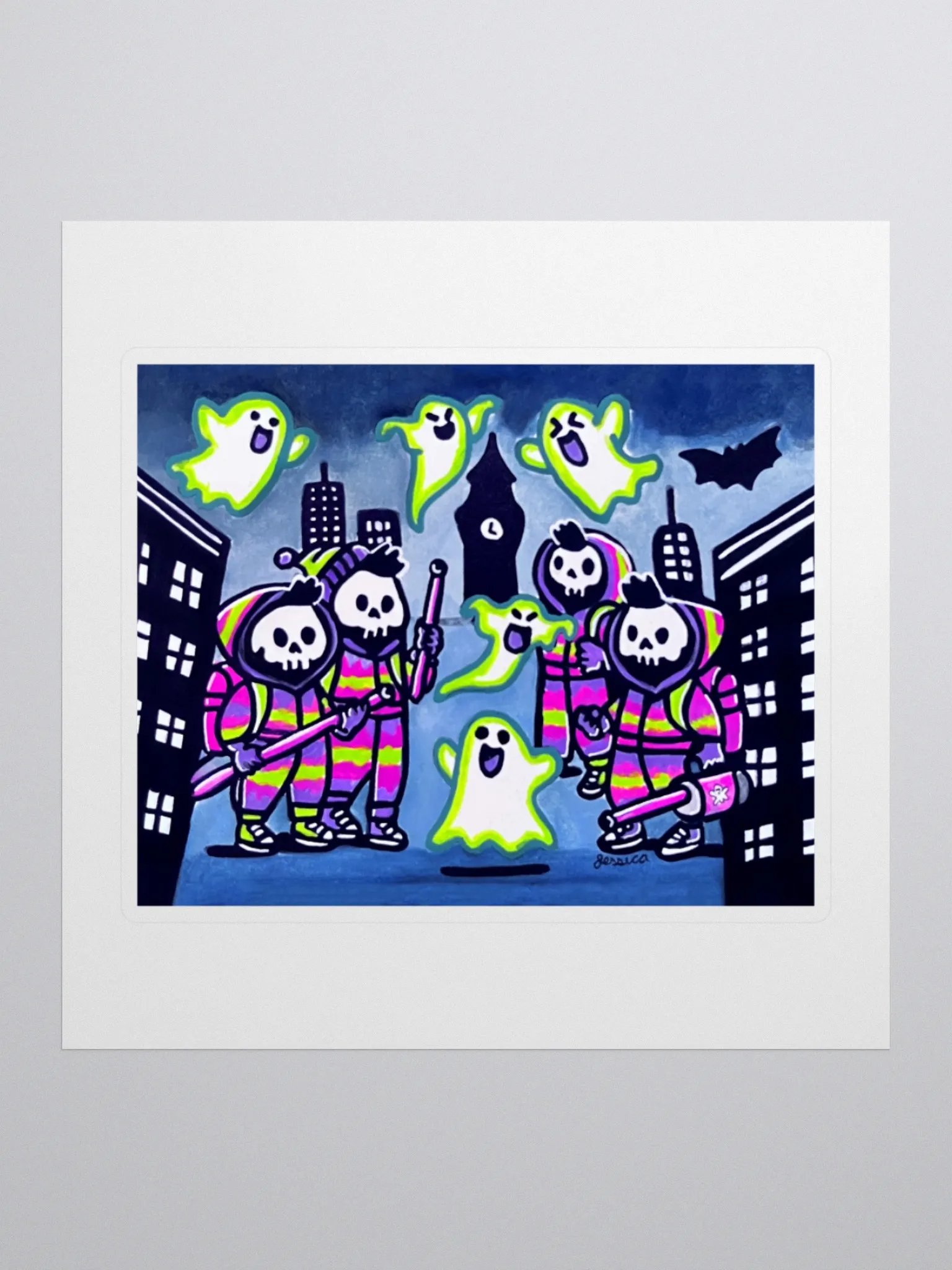 Ghostly Pursuit Sticker product image (1)