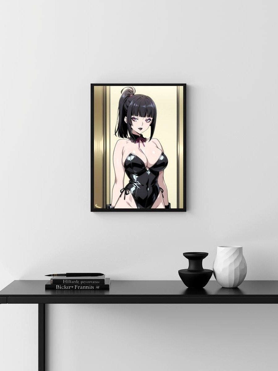 Metal Print - Luna Rain Original Character Black Latex Bunny Suit - 8x10 product image (3)