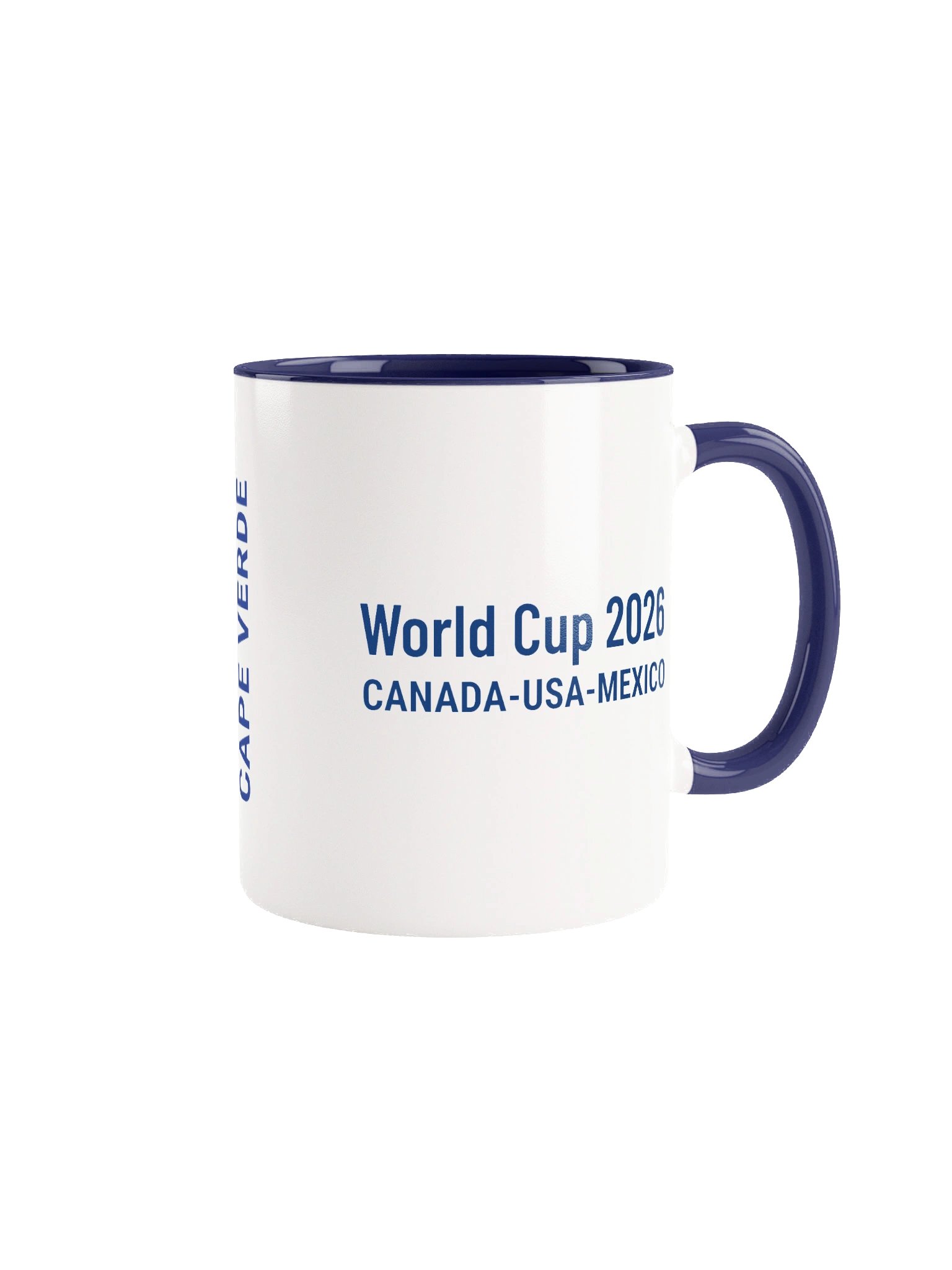Cape Verde 2026 World Cup Flag Mug - Cape Verde Soccer Fan Coffee Cup - Premium Two-Tone Ceramic Mug product image (1)