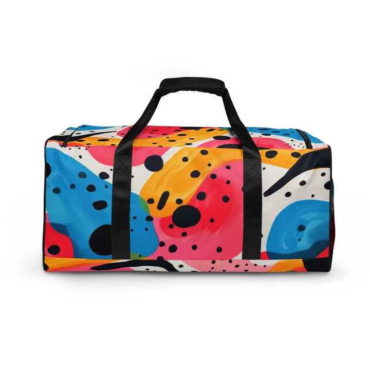 “Tangerine Blue Dreams” All-over Multi-Pattern Duffle Bag product image (2)