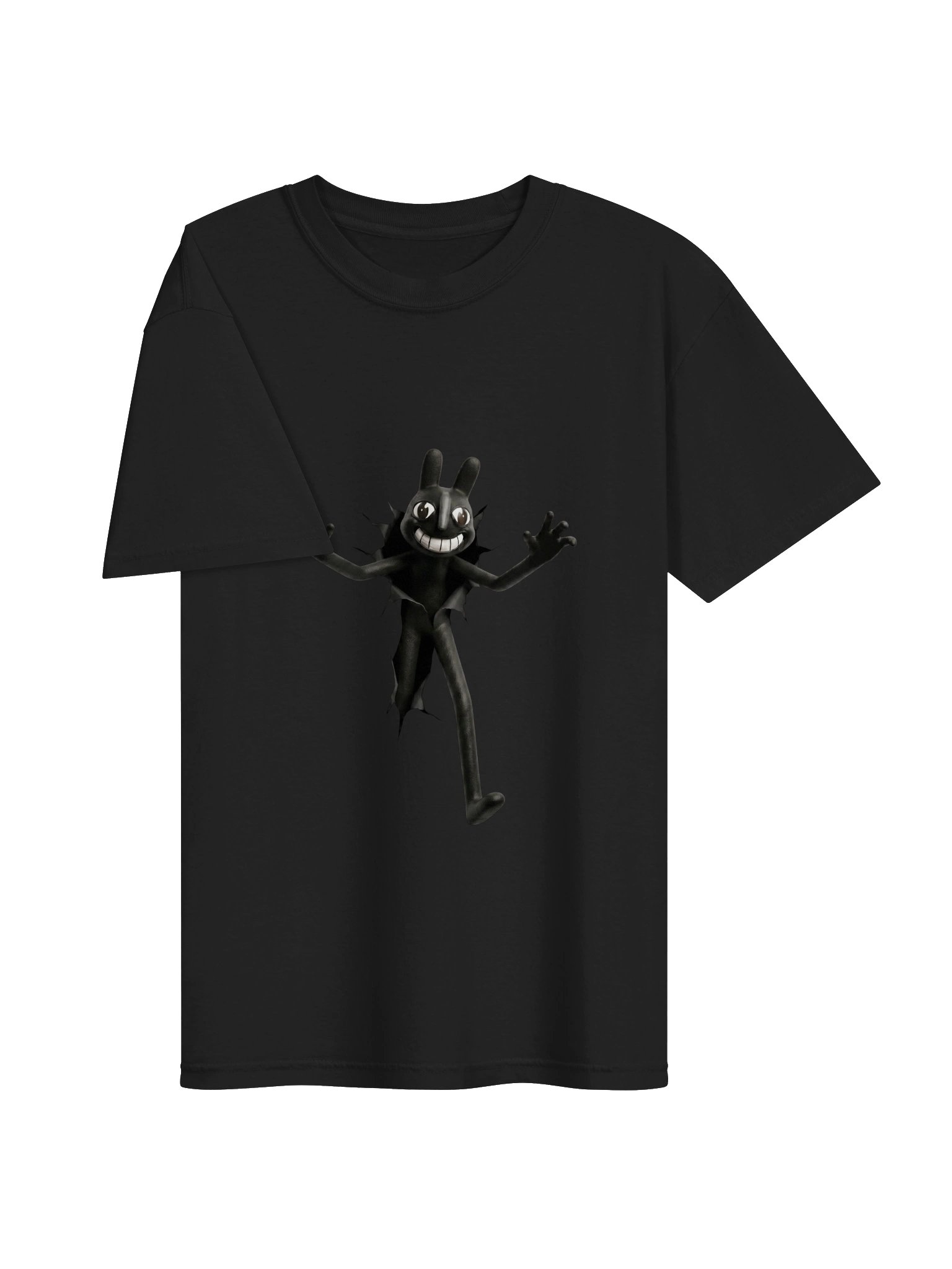 Ripped Wall Rabbit T-Shirt – Creepy Horror Aesthetic Unisex Tee product image (37)