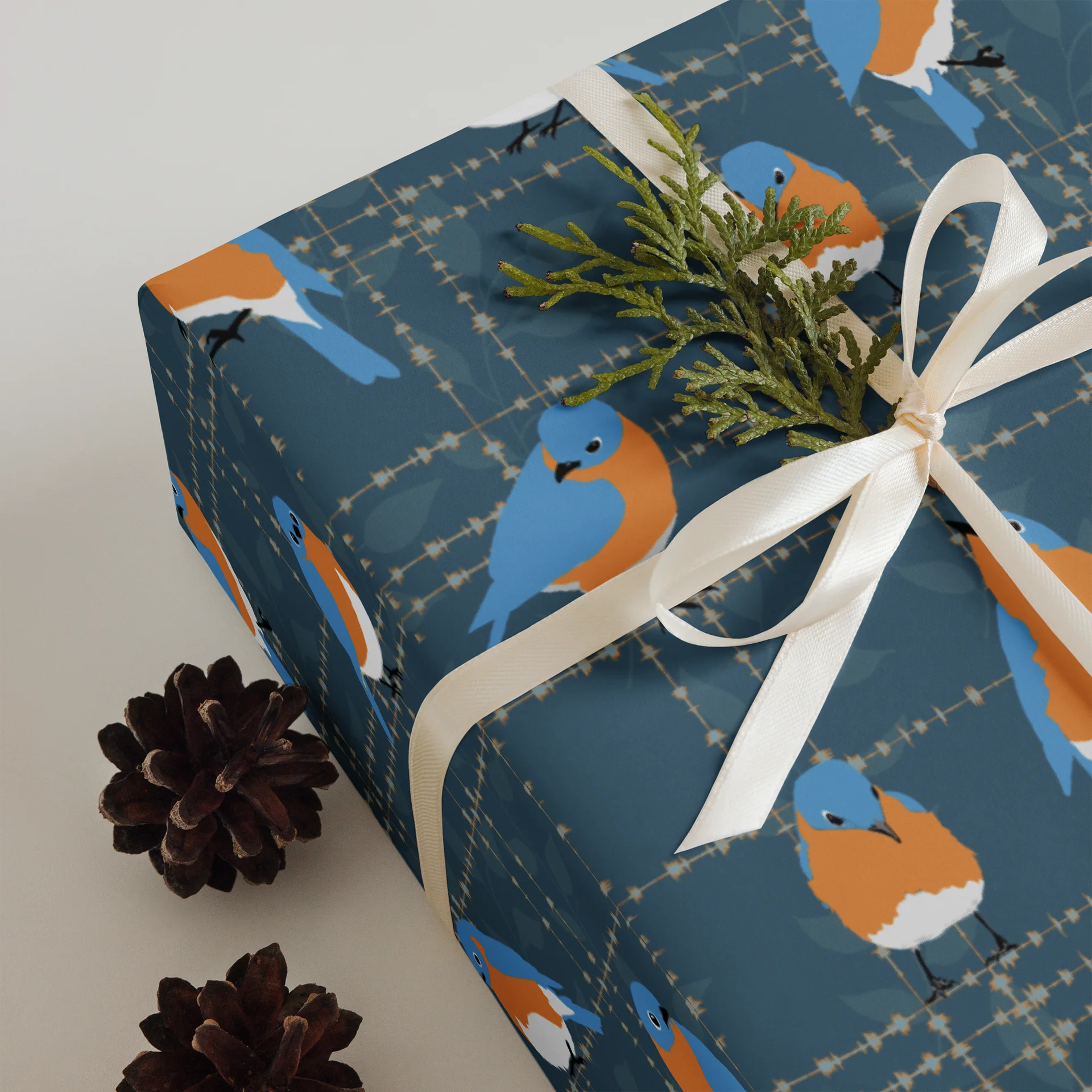 Bluebird Wrapping Paper Set 2 in Blue product image (10)