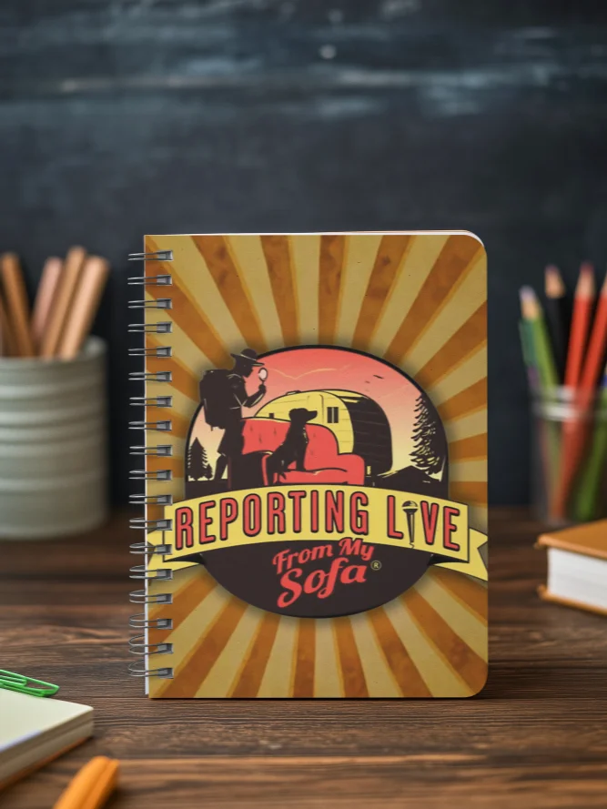 Reporting Live From My Sofa Spiral Notebook product image (7)