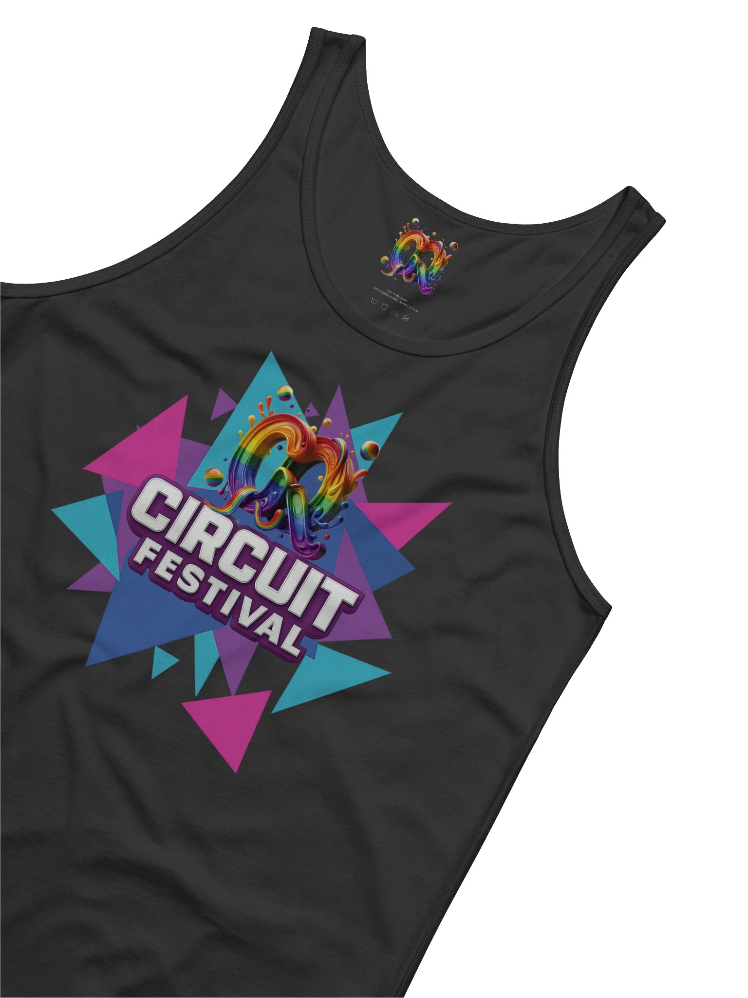 CQ CIRCUIT FESTIVAL – GEOMETRIC COLOR BURST TANK product image (6)