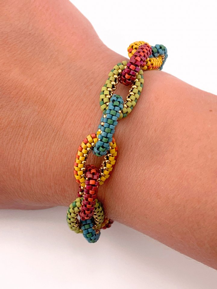 Delica Links Bangle Bracelet - Multicolor product image (1)