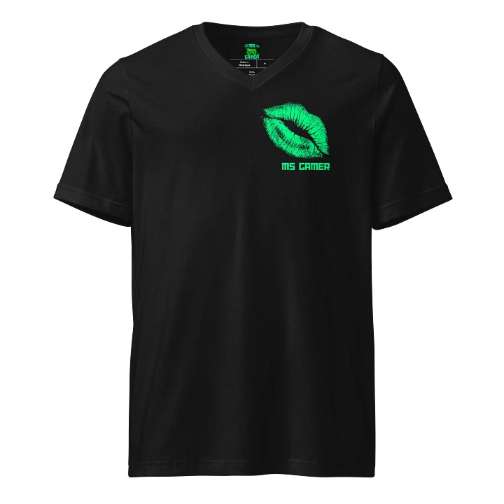 Ms Gamer Mwah Black V-Neck Jersey T-Shirt - Black product image (1)