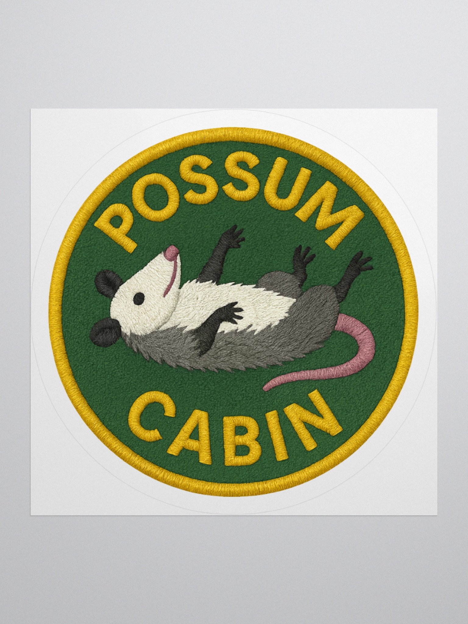 POSSUM CABIN BADGE STICKER product image (1)