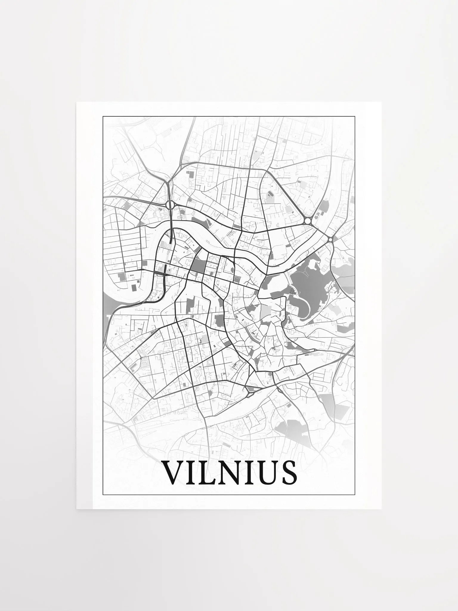 Vilnius, Lithuania, city map print product image (5)