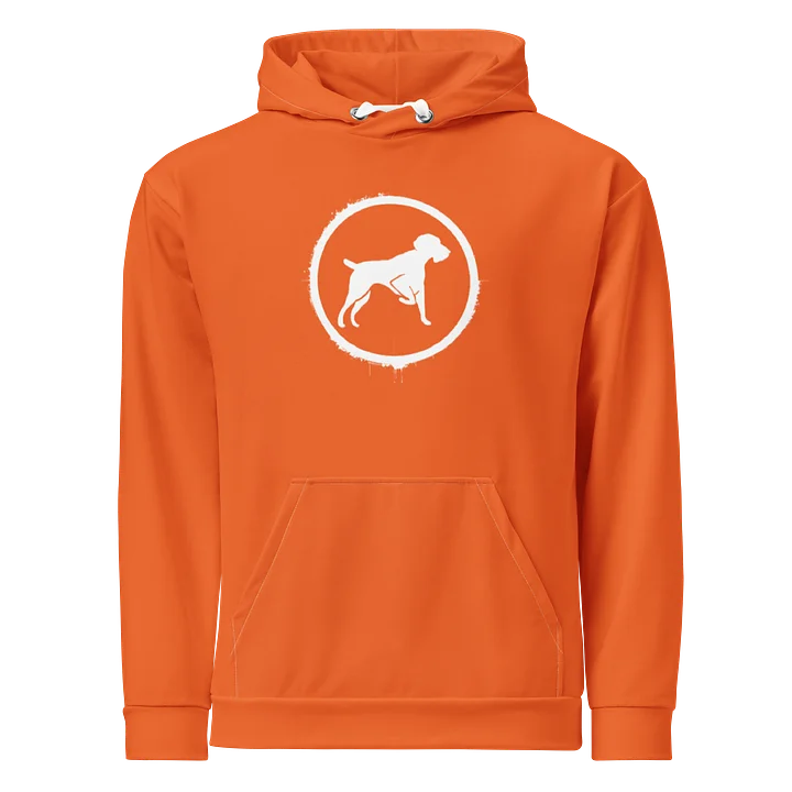 Blaze Orange Pointing Dog Hunting Hoodie product image (1)