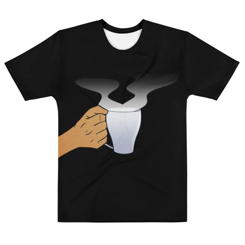 [Honesty] Hands On Coffee (black shirt / brown skin tone) product image (1)