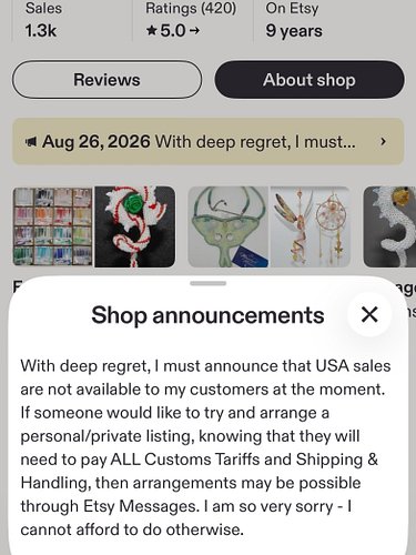 The announcement says it all. 😔 #canadiansmallbusiness #buycanadian #canadianbeadwork #sarenadia