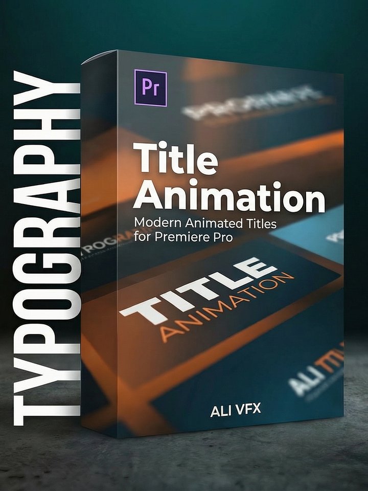 Modern Title Animation Presets | Glitch & Dynamic Text Effects product image (1)