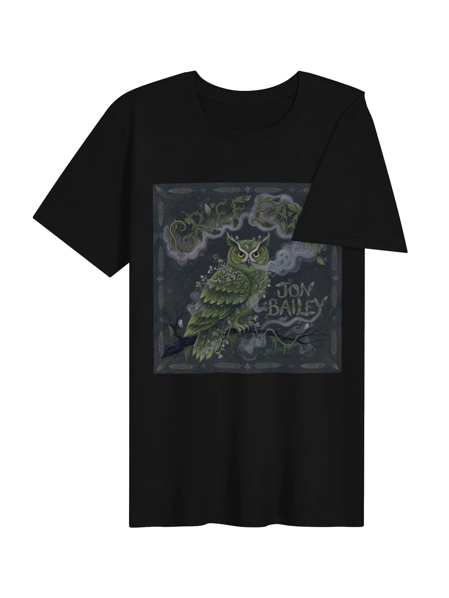 Haunted Bird Tee — Moss Owl product image (10)