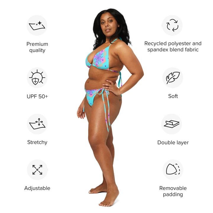 Pretty Pastel Bow Pattern String Bikini product image (2)