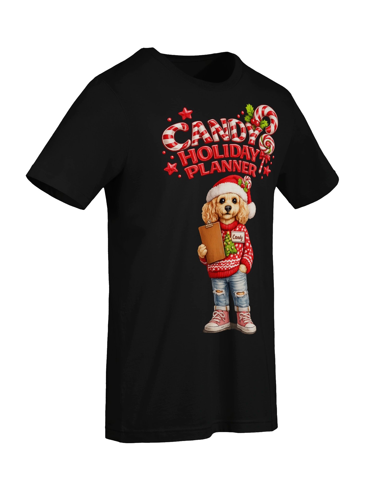 Candy Holiday Planner Dog Adult Tee product image (7)