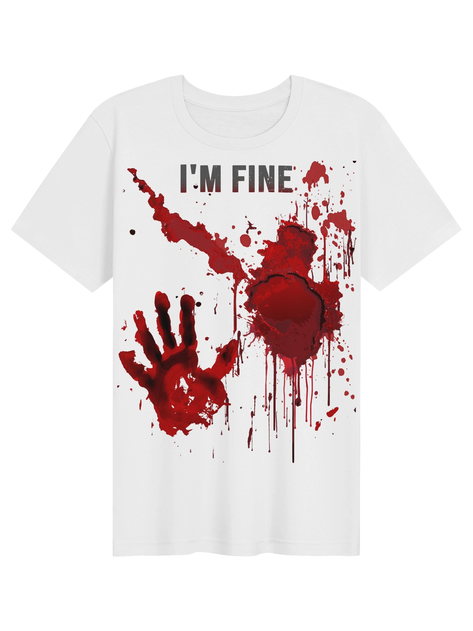 I'm Fine Bloody Shirt Blood Stained Halloween Tee product image (16)