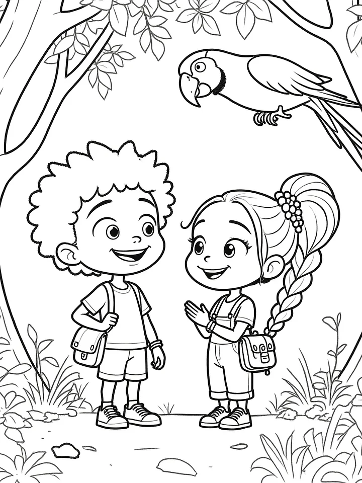 The Talking Parrot Colouring Pages product image (2)