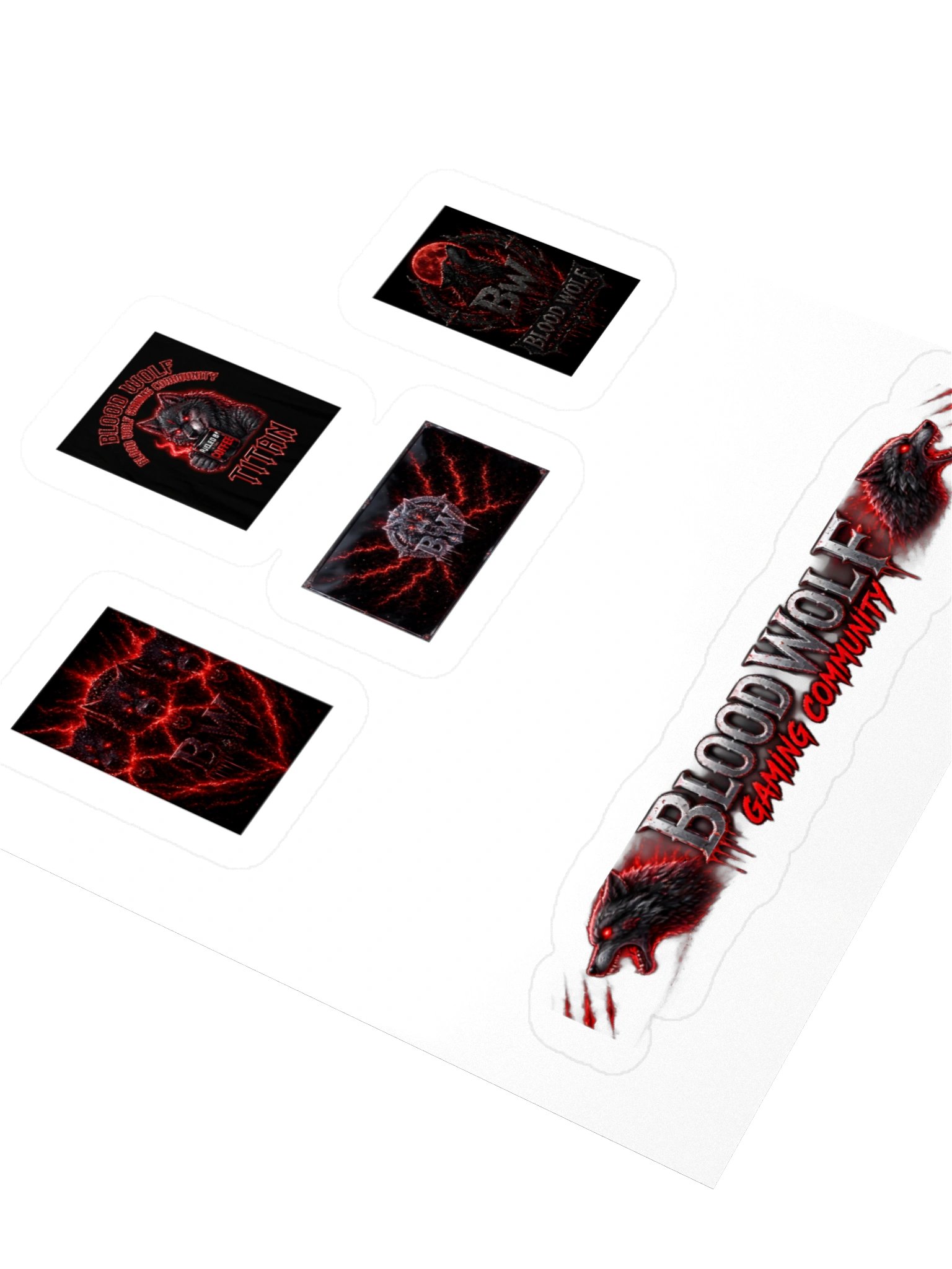 Blood Wolf Gaming Kiss Cut Stickers product image (8)