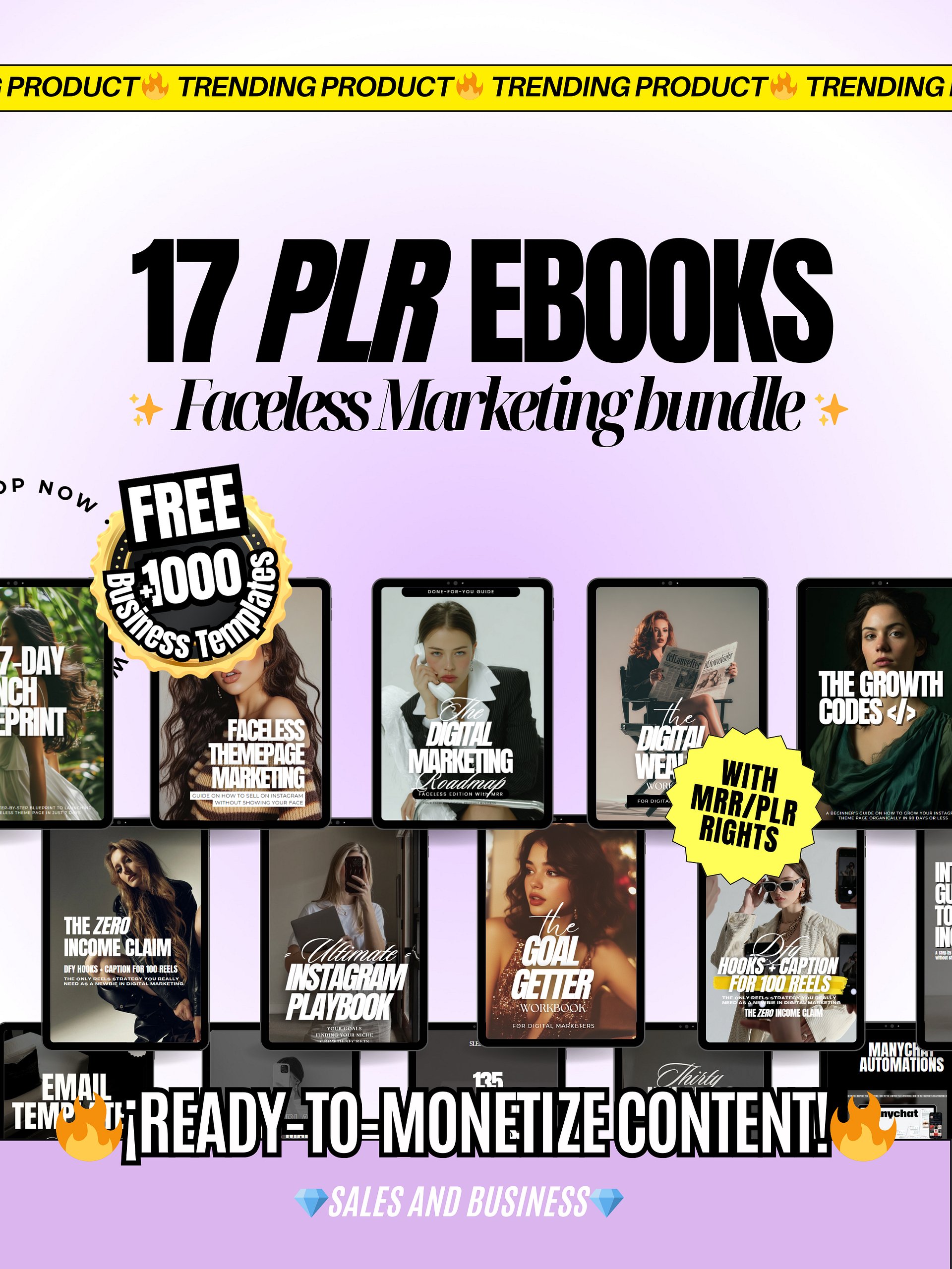 17 PLR eBooks | MRR PLR Bundle product image (1)