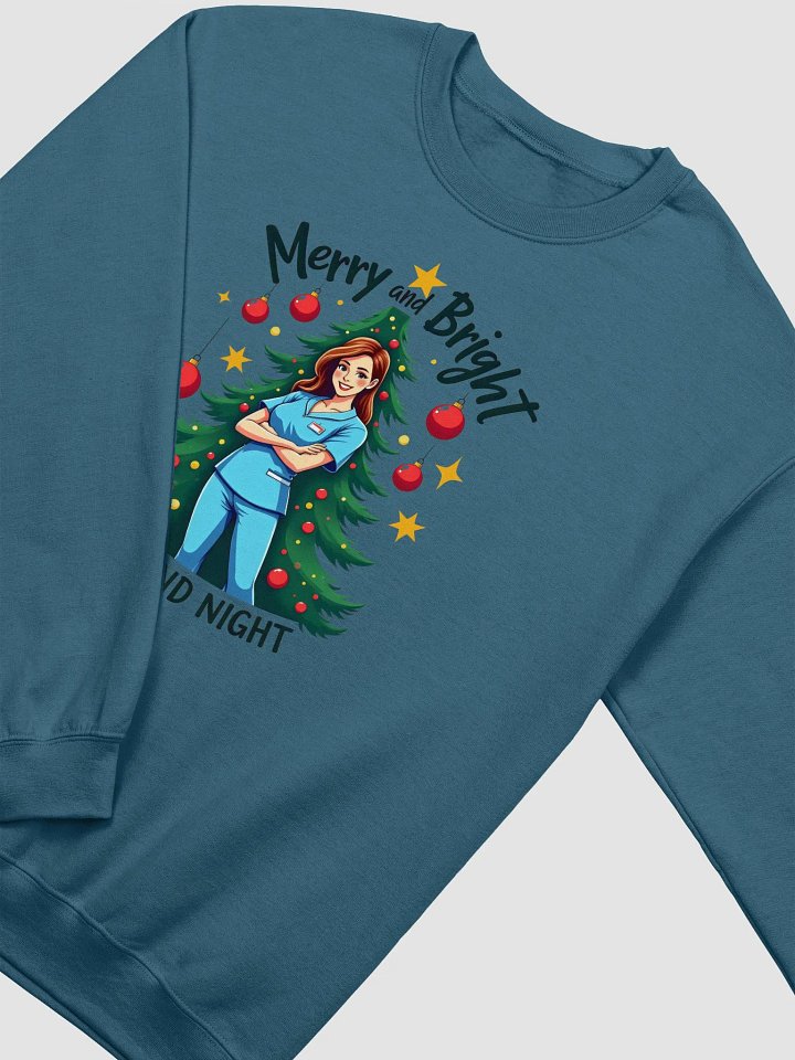 Merry and Bright Scrubs Christmas Sweatshirt product image (14)
