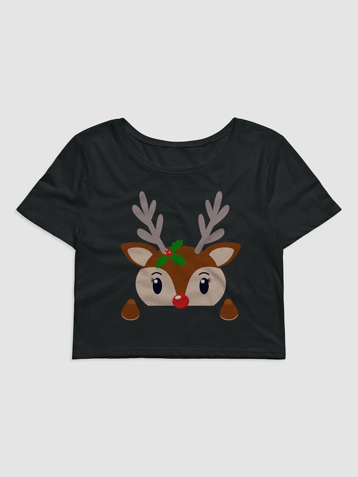 Sneaky Reindeer Cropped Tee product image (1)