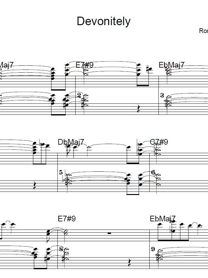 Devonitely - ModJazz - Piano sheet music product image (1)