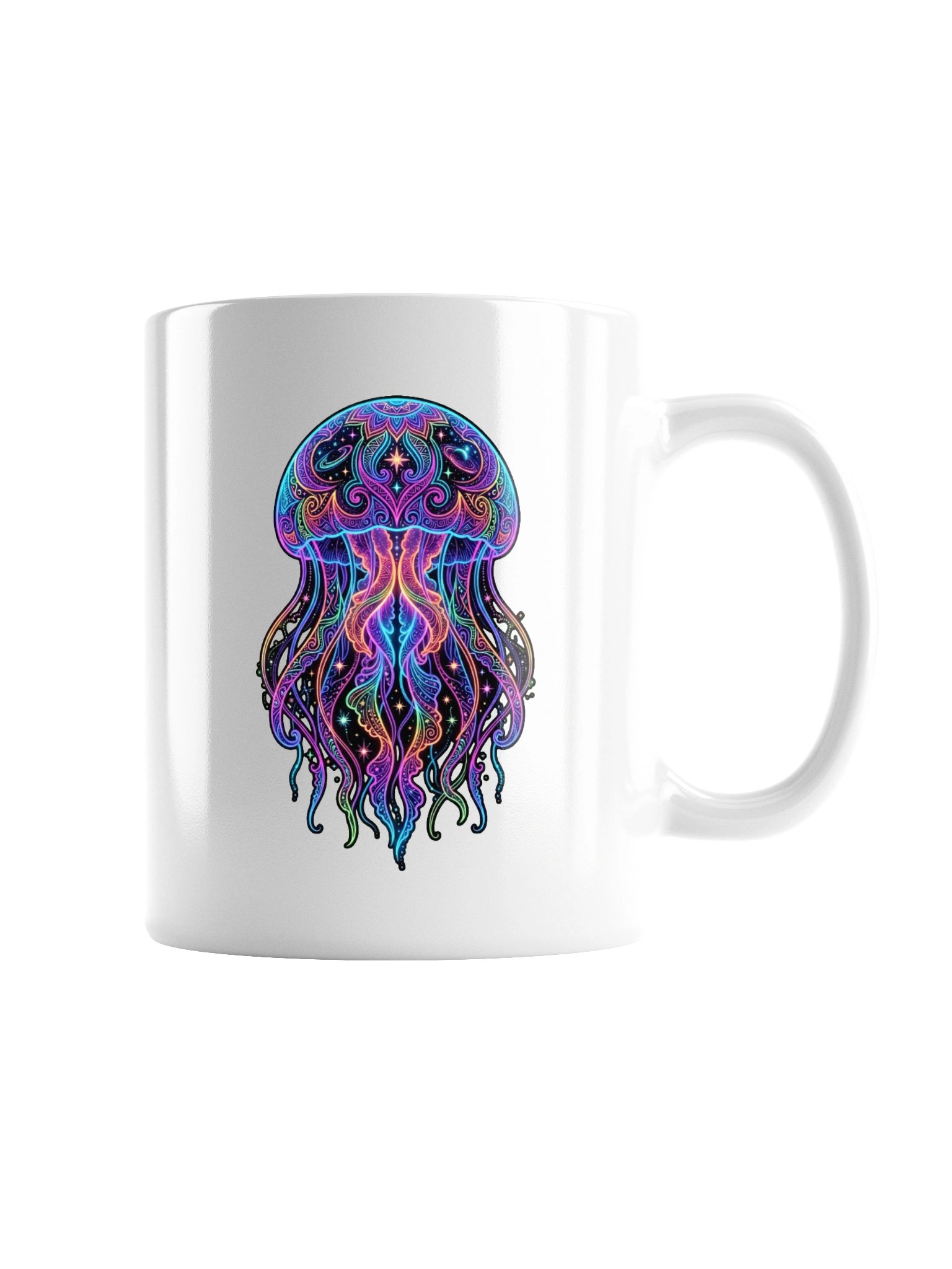 Intricate Neon Jellyfish Mug product image (4)