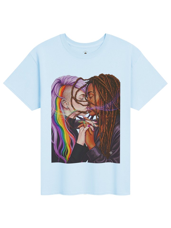 Rainbow Kiss Illustration Tee product image (1)
