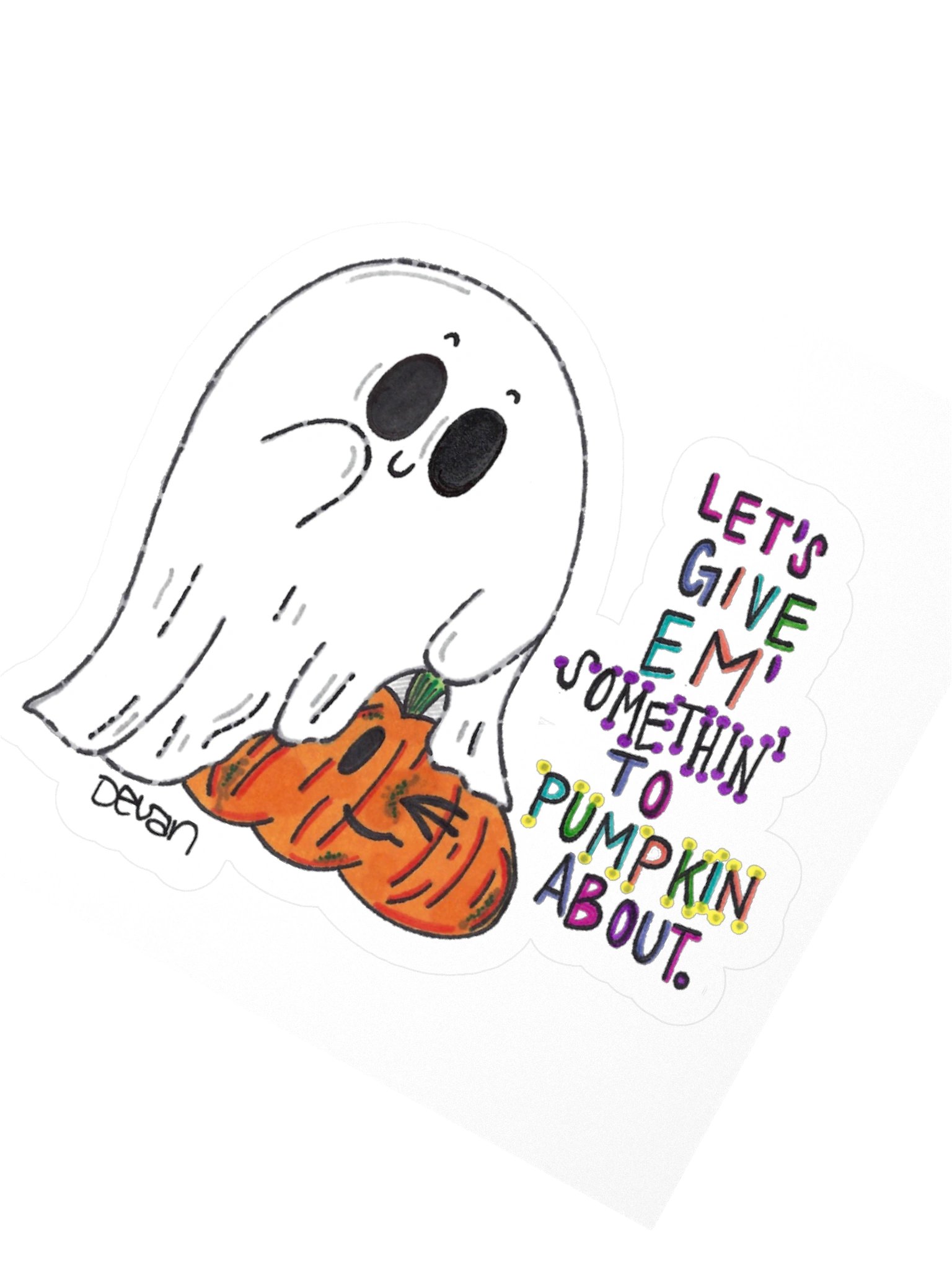 Ghost: Let's Give Em' Pumpkin Sticker product image (2)