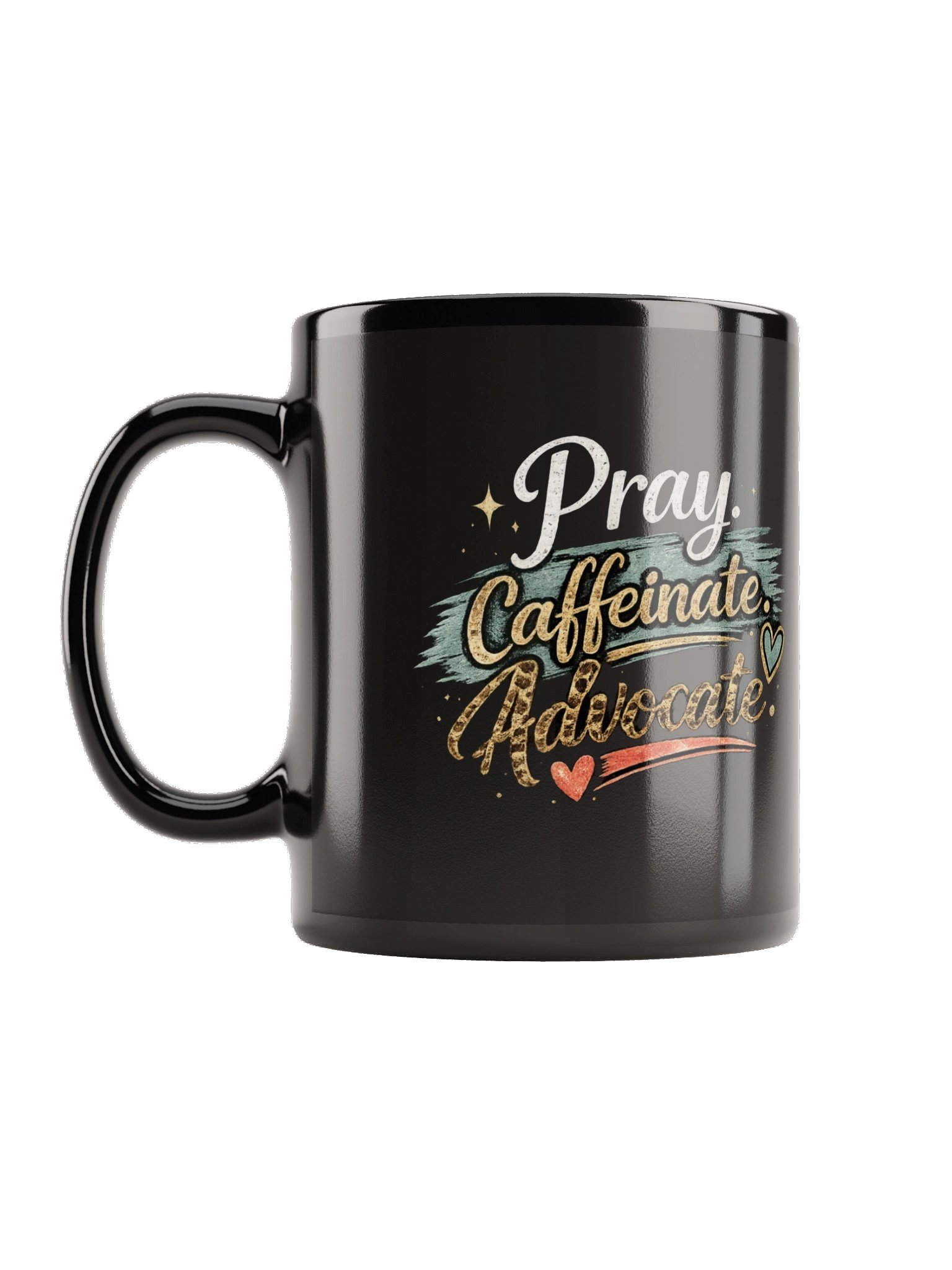 Pray. Caffeinate. Advocate. Coffee Mug product image (1)