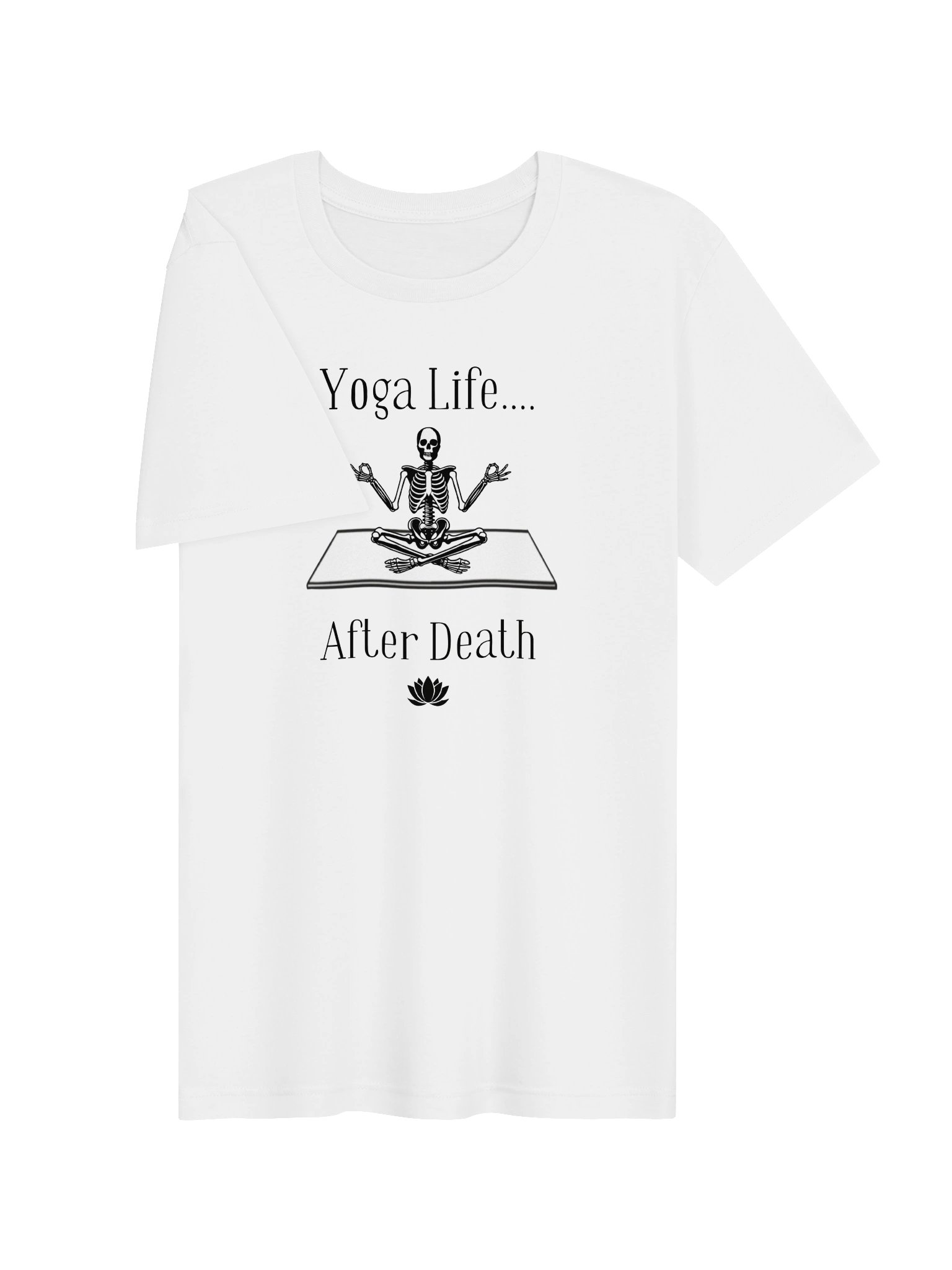 Meditating Skeleton Funny Yoga Graphic Tee product image (3)
