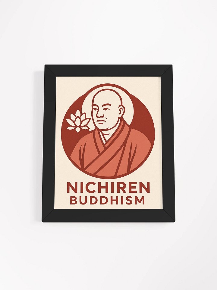 Nichiren Buddhism Framed Poster – Sacred Minimalist Portrait for Devotees product image (1)