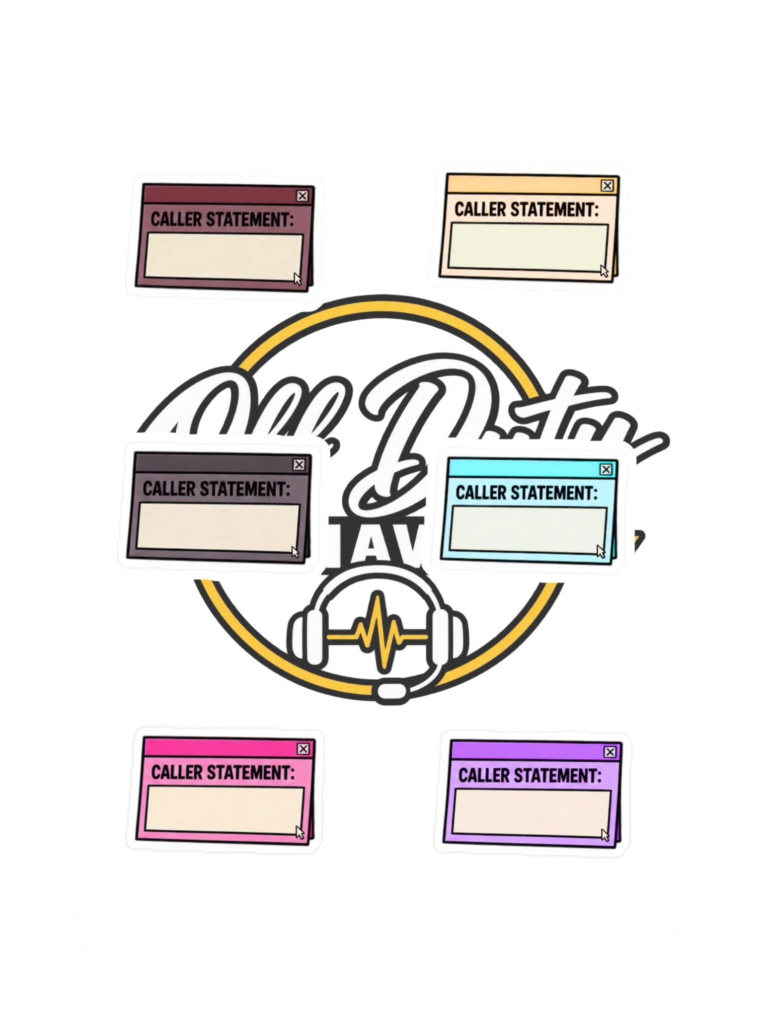 CTO Gold- Caller Statement Sticker Sheet product image (3)