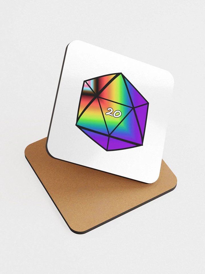Pride D20 Dice - Coaster product image (1)