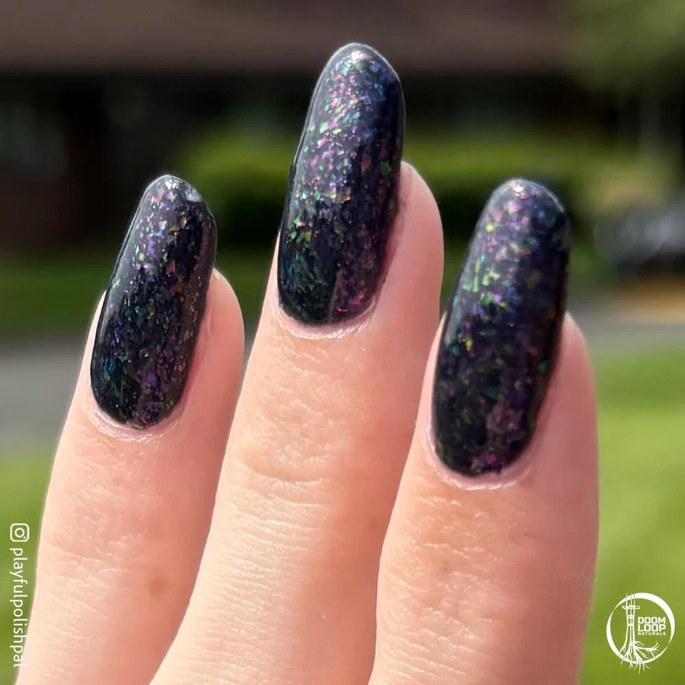 BLUE HOUR BREAK - Midnight Blue Jelly Flakie Nail Polish product image (5)