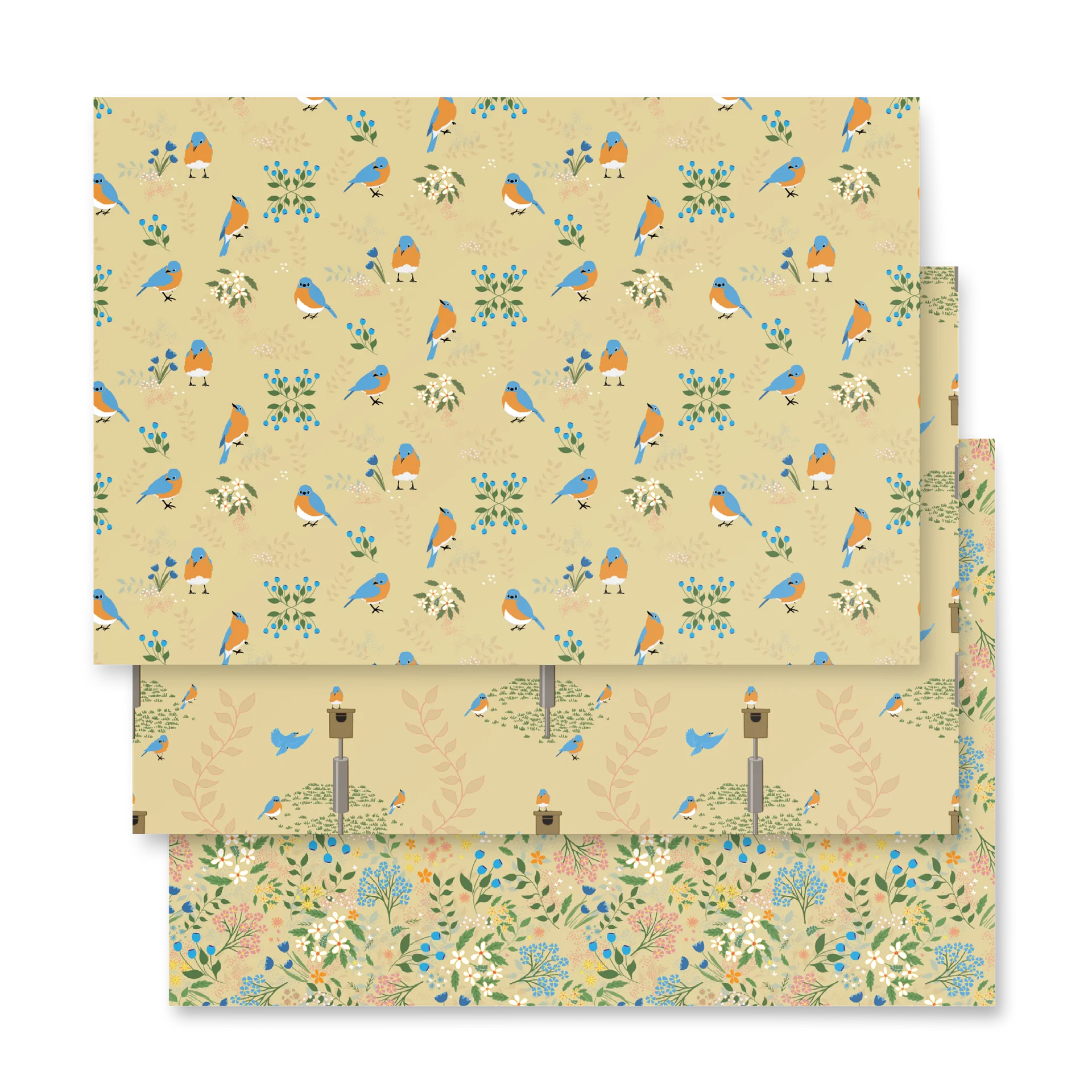 Bluebird Wrapping Paper Set 1 in Tan product image (4)