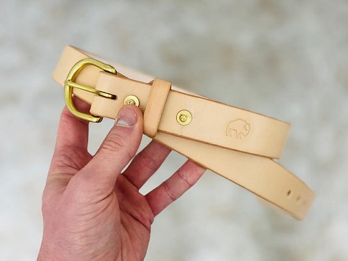 Ordered 2 sides of @wickettandcraig natural veg tan and am blown away. New belt today and much more to come.