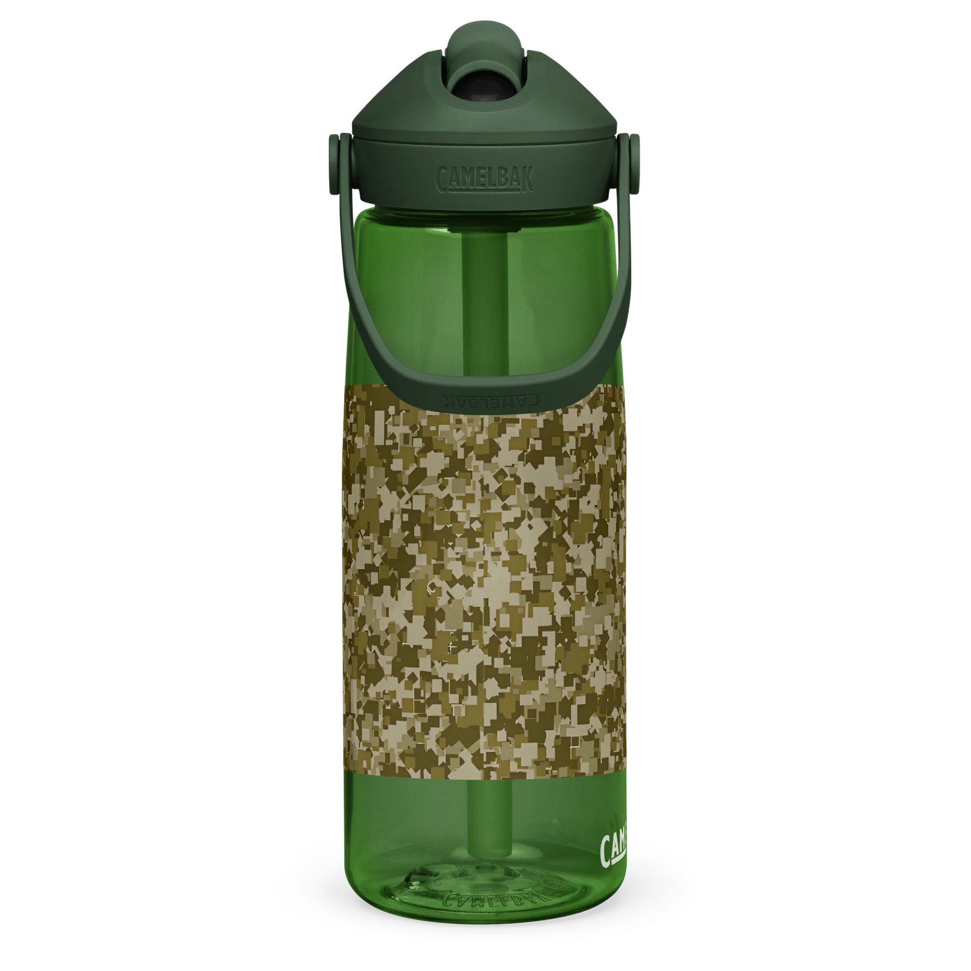 Pixelated Camo Flip Straw Water Bottle product image (4)