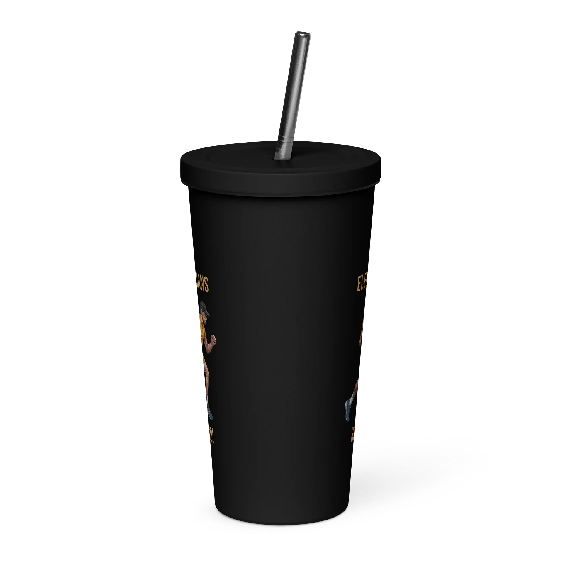 Electrician Athlete Tumbler with Straw | Mens Running Edition product image (2)