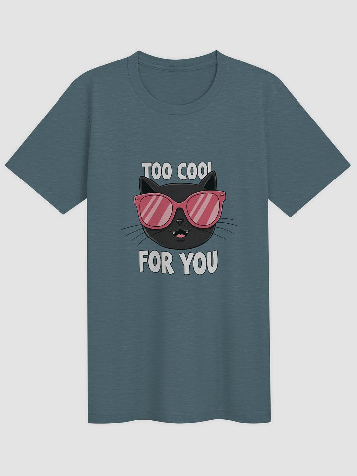 Funny Too Cool for You Black Cat T-Shirt with Pink Sunglasses - Cute Graphic Tee product image (4)