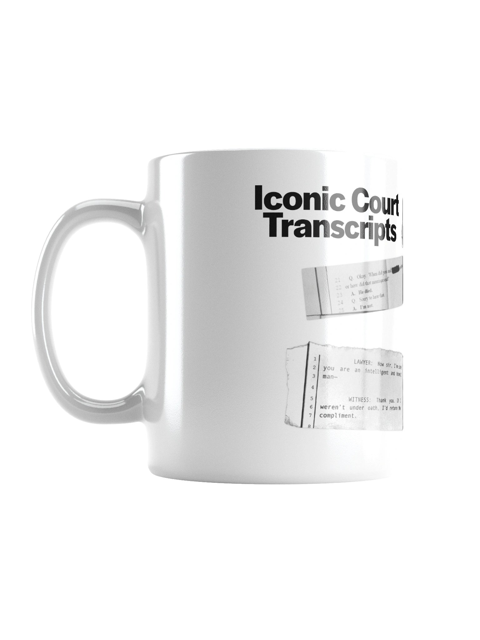 Iconic Court Transcripts White Glossy Mug product image (1)