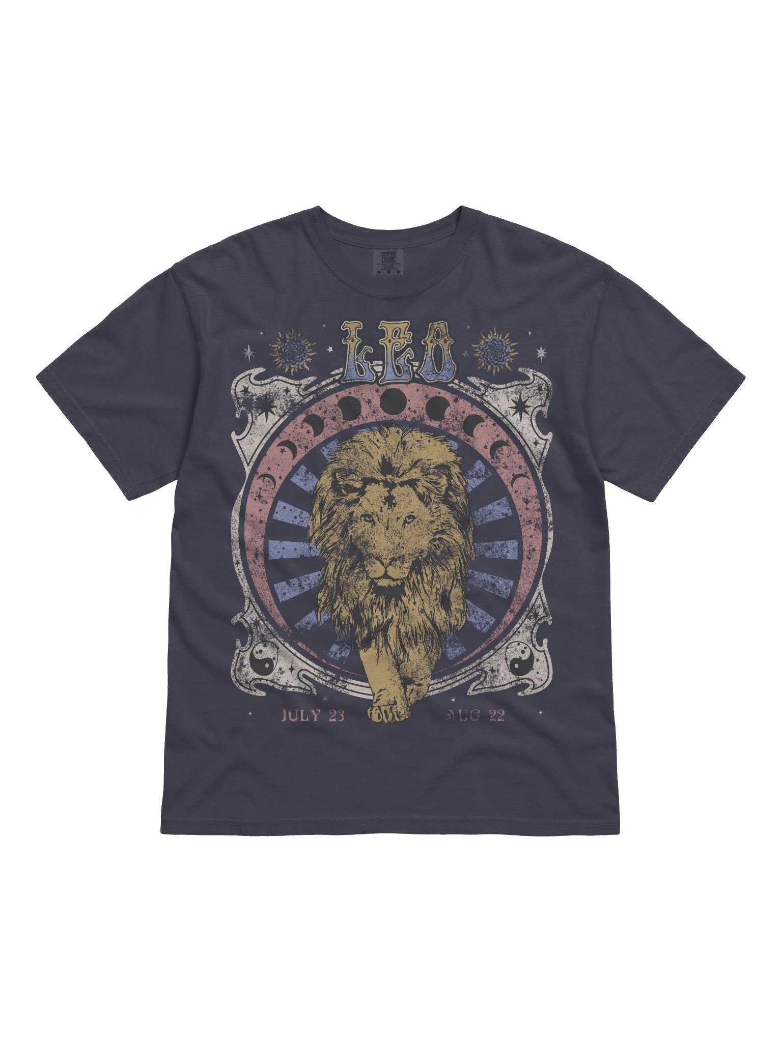 Leo Zodiac Shirt – Vintage Lion Astrology Graphic Tee (July 23 – August 22) product image (21)