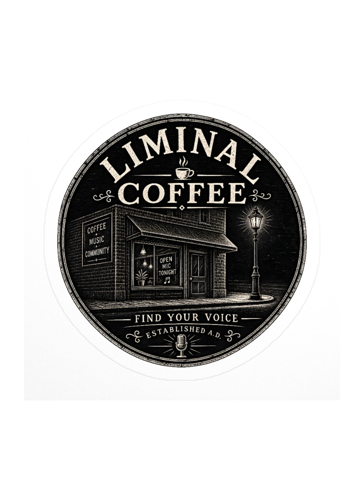 Liminal Coffee Vintage Emblem Sticker product image (3)