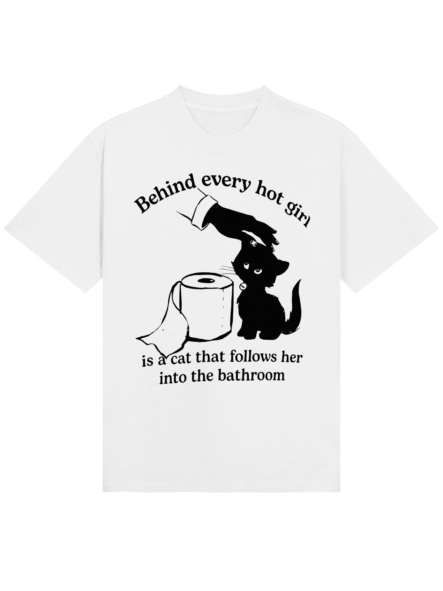 Behind Every Hot Girl Is a Cat Graphic T-Shirt product image (1)
