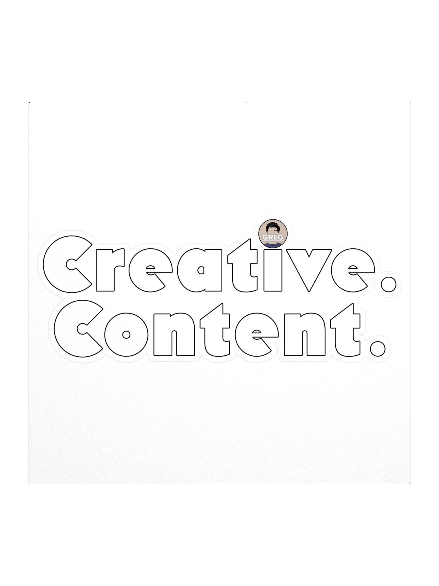 "Creative. Content." Sticker product image (1)