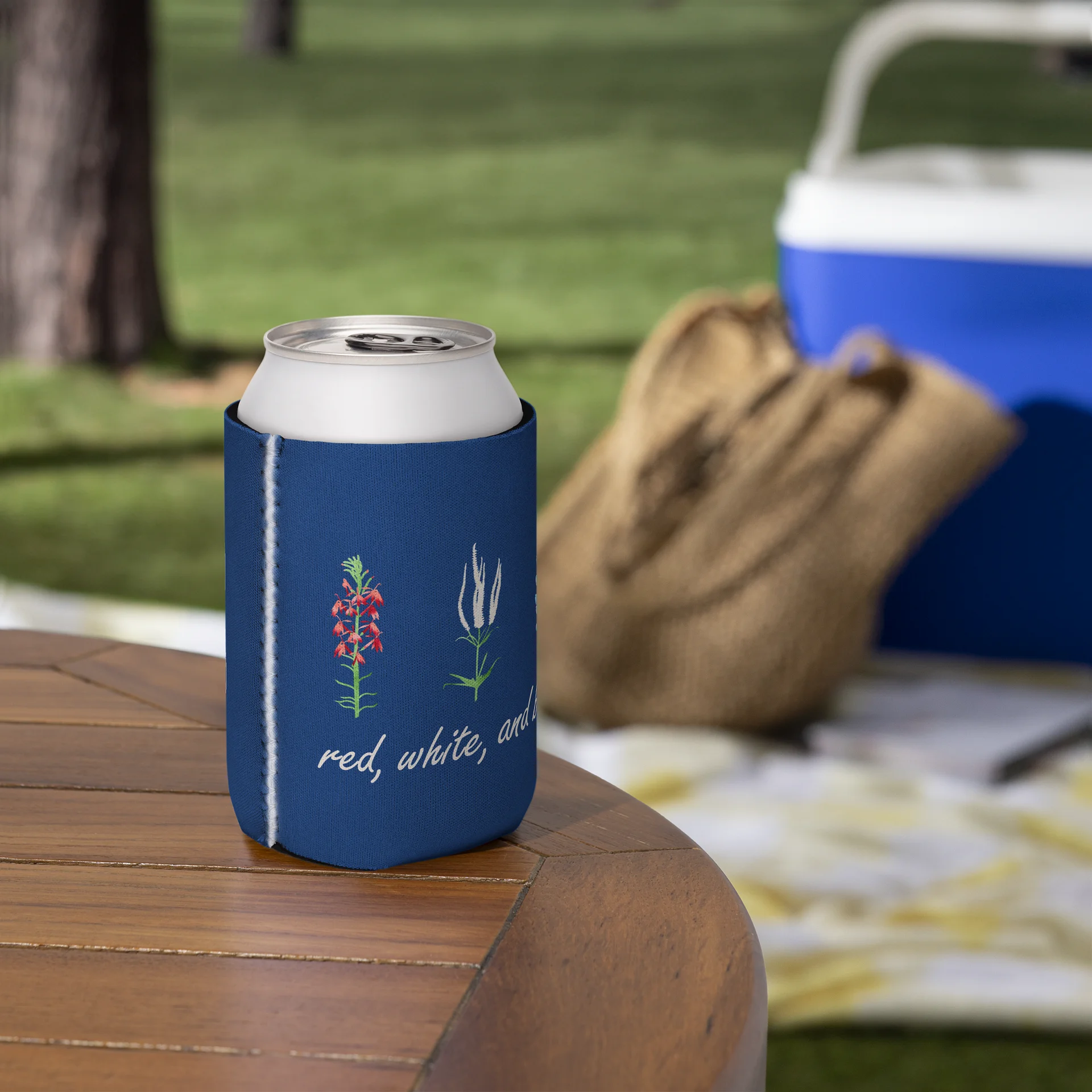 Red, White, and Bloom (Can Coozie) product image (5)