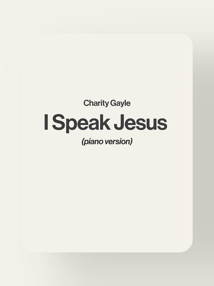 I Speak Jesus - Charity Gayle product image (1)