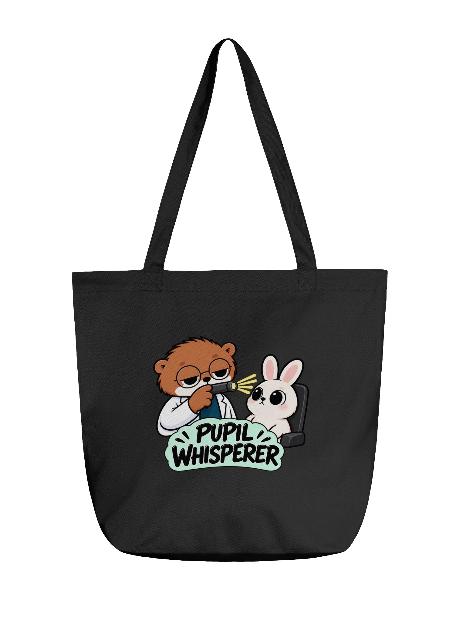 Sleepy Optometrist Pupil Whisperer Black Tote product image (1)