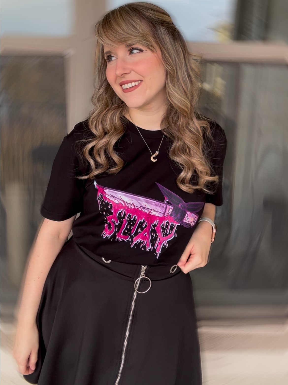 “Slay” Bloody Knife Cotton T-Shirt product image (1)