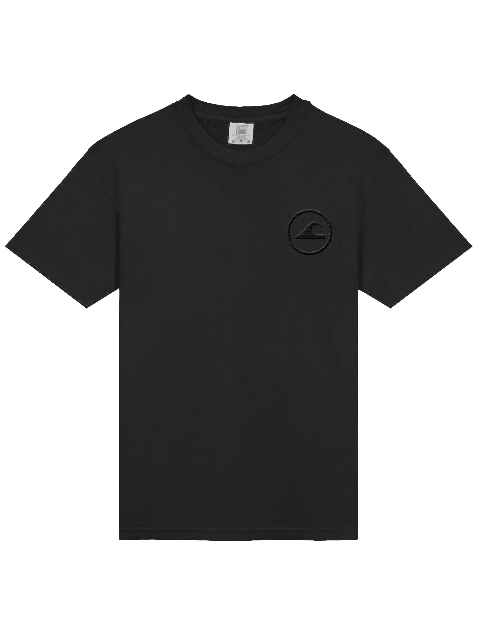 Embroidered Wave Rider Comfort Colors Garment-Dyed Heavyweight T-Shirt (Blackout) product image (3)